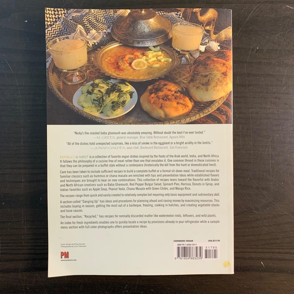 Mango & Mint Nicky Garratt Vegan Cookbook Arabian Indian North African Cuisine - Picture 2 of 16
